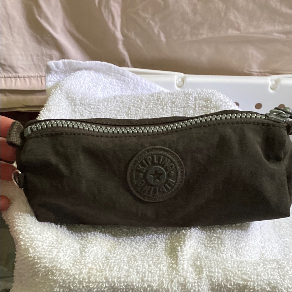Kipling Chocolate Brown Zip Pouch